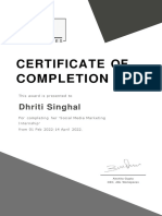Certificate of Dhriti