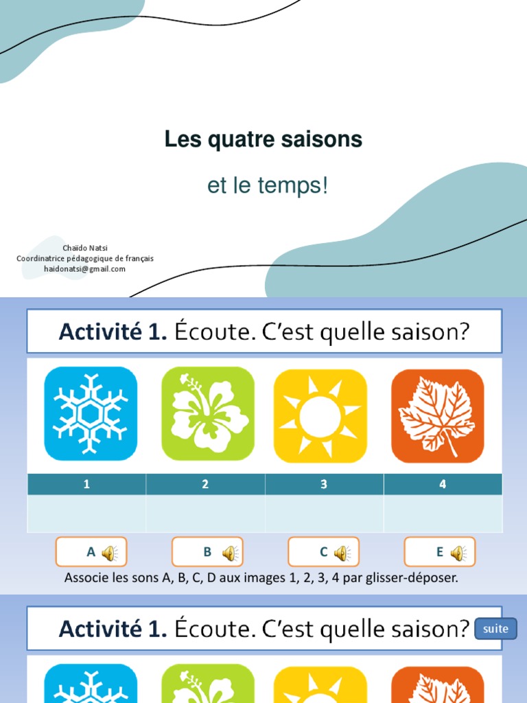 Les Quatre Saisons en Français | PDF