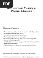 The Nature and Meaning of Physical Education Lesson 1