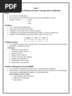 Intro To DBMS Unit 1 AKTU