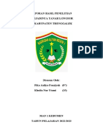 Laporan Hasil Penelitian Geografi Tanah Longsor