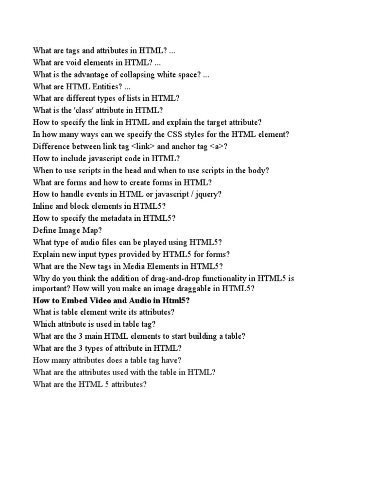 HTML Question | PDF