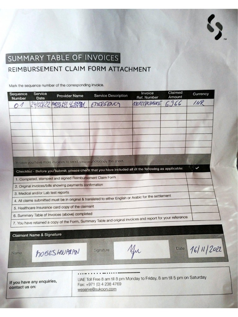Claim Form 1 | PDF