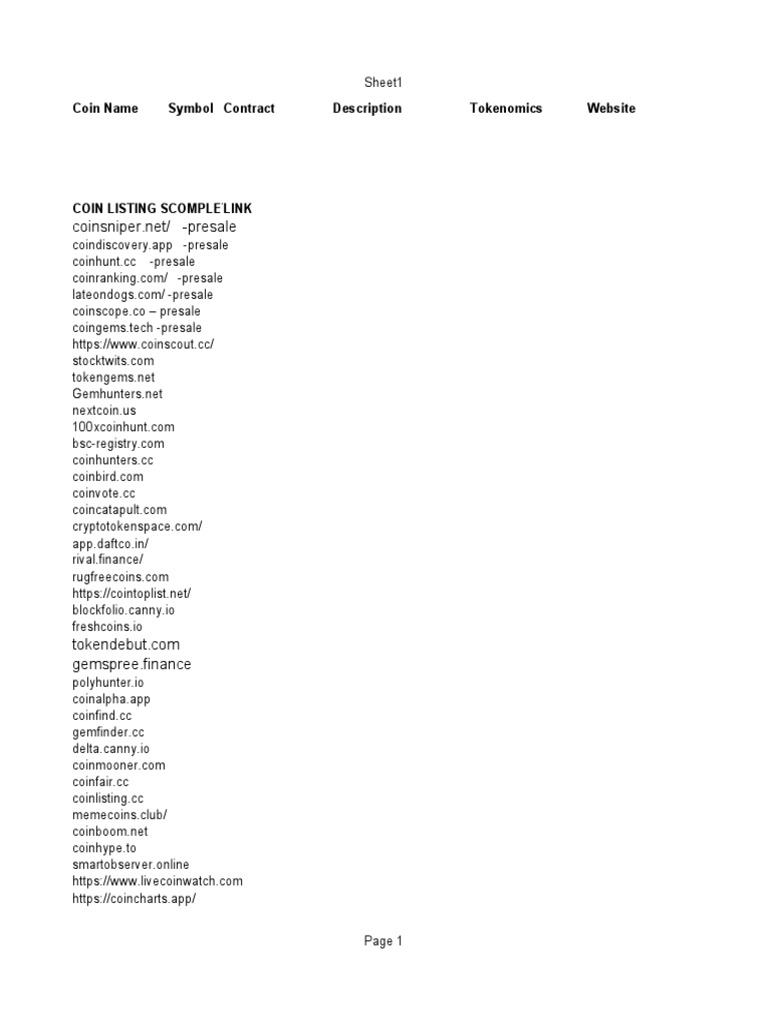 Coin Listing Template UPDATED | PDF | Software | Online Services