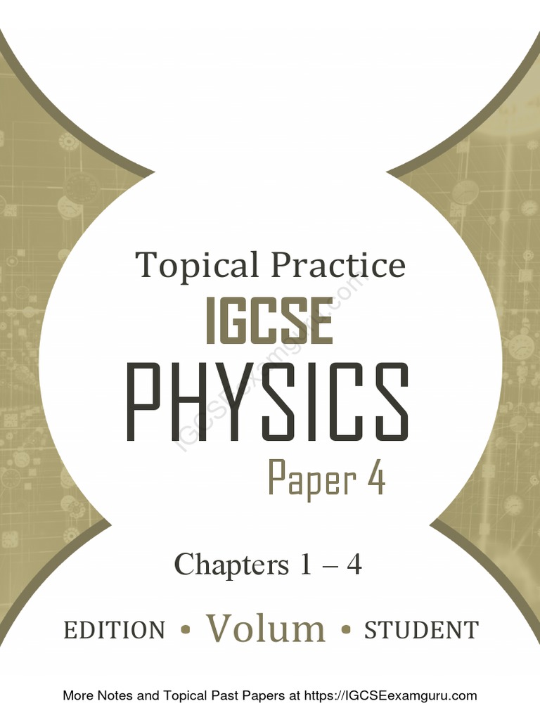 IGCSE Physics Paper 4 Practice Questions | PDF | Acceleration | Force