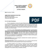 Letter of Inquiry For Doc Estacio