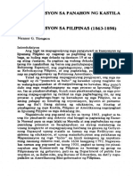 Ang Edukasyon Sa Panahon NG Kastila (1863-1898) : Unang Bahagi Ang Edukasyon Sa Pilipinas (1863-1898)