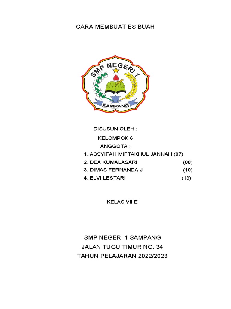 Cara Membuat Es Buah | PDF
