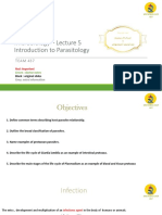 5 - Introduction To Parasitology