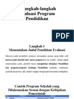 Langkah-Langkah Evaluasi Program Pendidikan