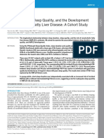 Sleep Duration, Sleep Quality, and The Development of Non Alcoholic Fatty Liver Disease A Cohort Study