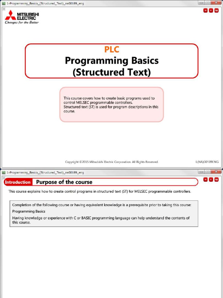 PLC Structured Text Programing (ST) | PDF