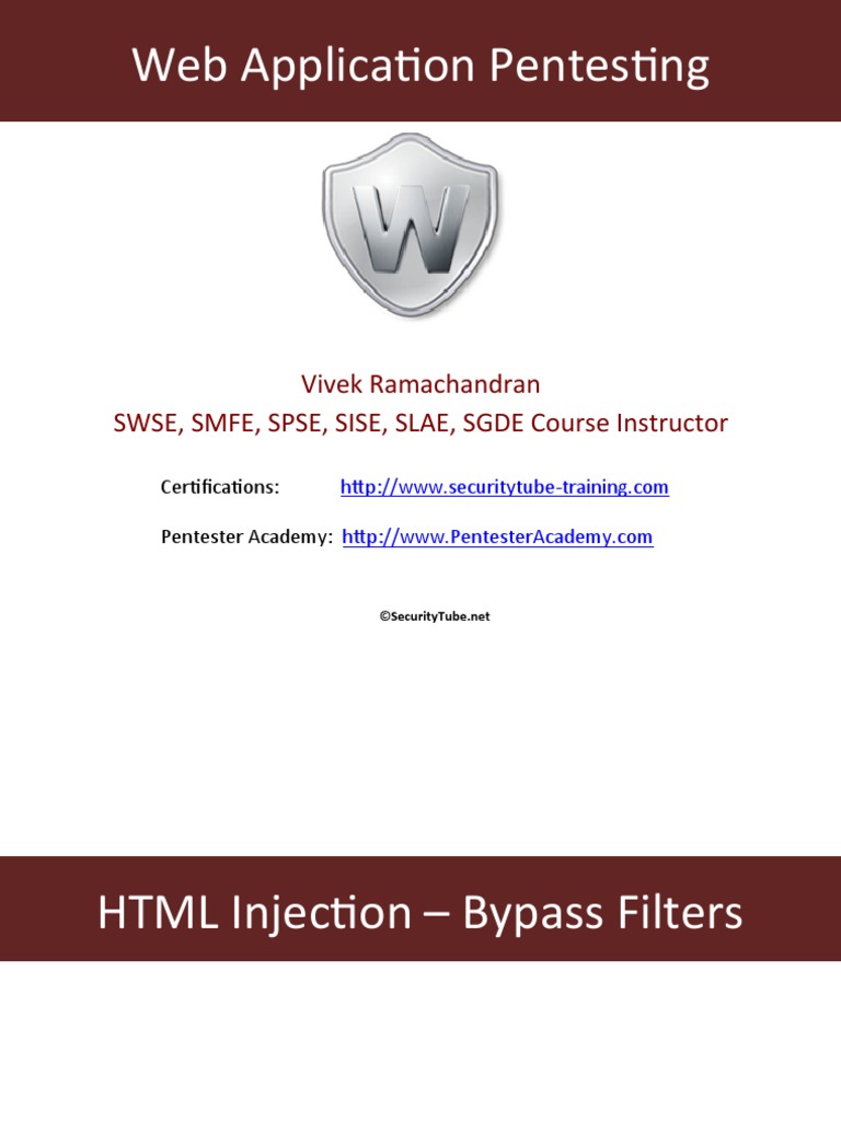 022 HTML Injection Bypass Filter | PDF