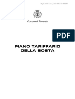 Piano Tariffario Sosta