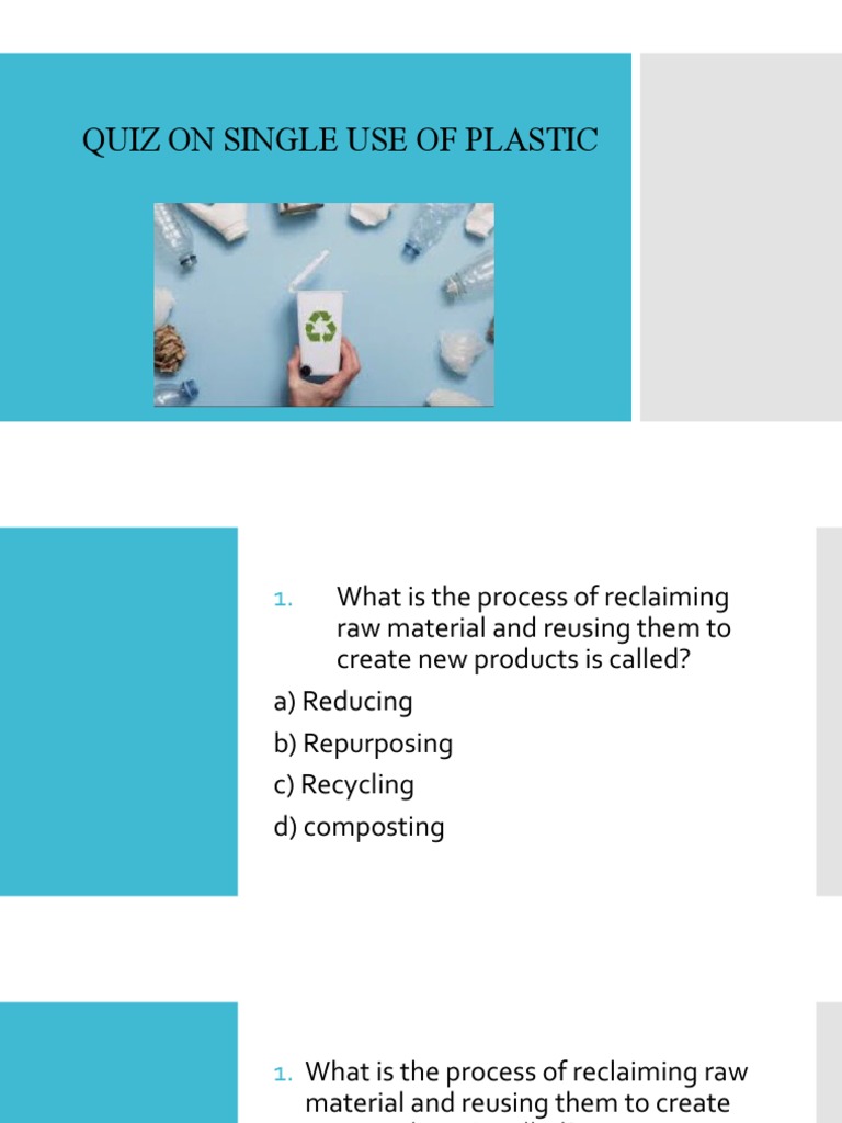 Quiz on Reducing Single-Use Plastics | PDF