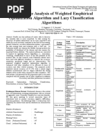 Comparative Analysis of Weighted Emphirical Optimization Algorithm and Lazy Classification Algorithms