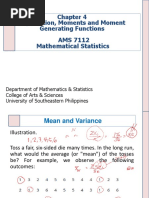 Chapter 4 Expectation, Moments and Moment Generating Functions