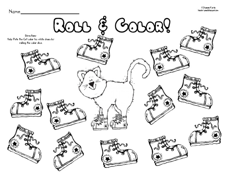 Pete The Cat Roll and Color | PDF | Leisure