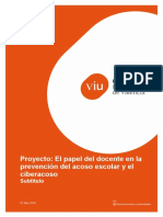 El papel del docente en la prevención del acoso y ciberacoso