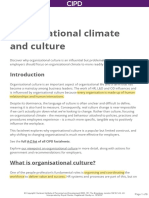 Factsheet - Organisational Climate and Culture
