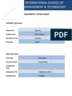 Assignment Cover Sheet