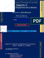 Chapitre 2 Partie 2 2ième Année Module Analyse Numérique2016 2017 1