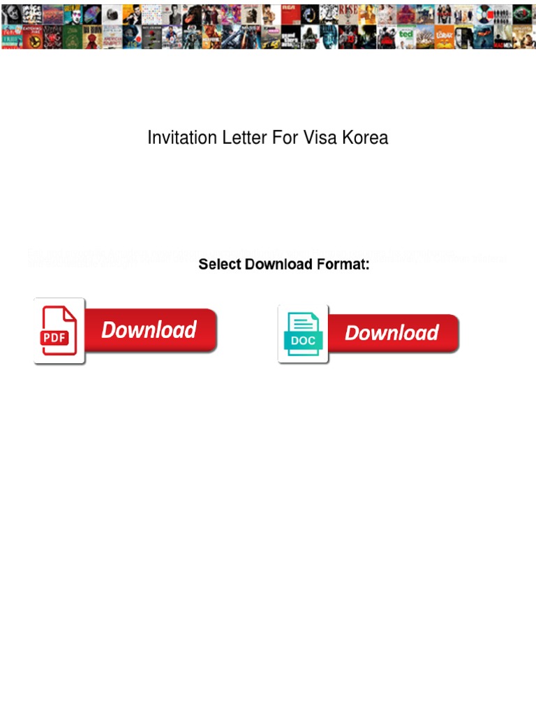 Invitation Letter For Visa Korea | PDF | Travel Visa | Passport