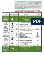 Ordinea Sfintelor Liturghii /A Szentmise Rendje Calendario Liturgico / The Order of The Holly Mass