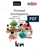 PERDEV - Q1 - Mod6 - The Parts of The Brain Developing A Personal Plan