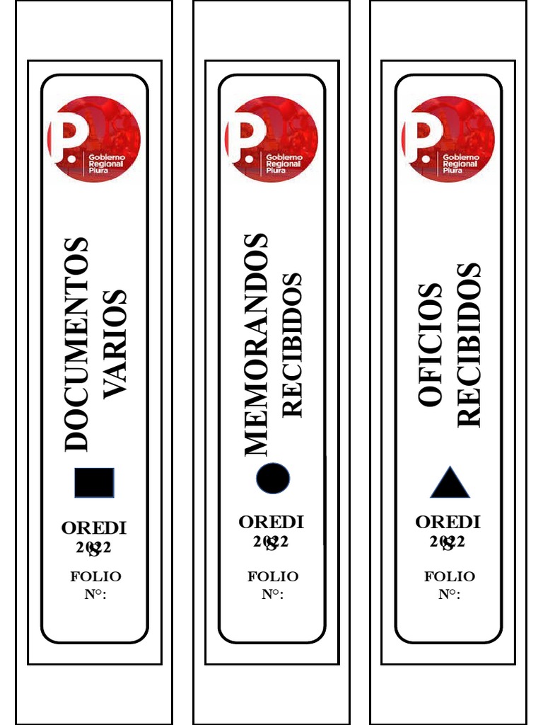 Etiqueta de Archivador | PDF