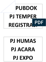 PJ Pubdok PJ Temper Registrasi