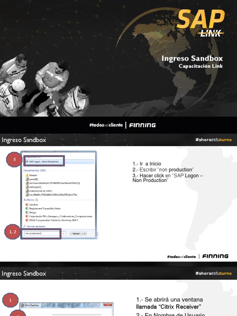 Instrucciones para Ingreso a Sandbox | PDF