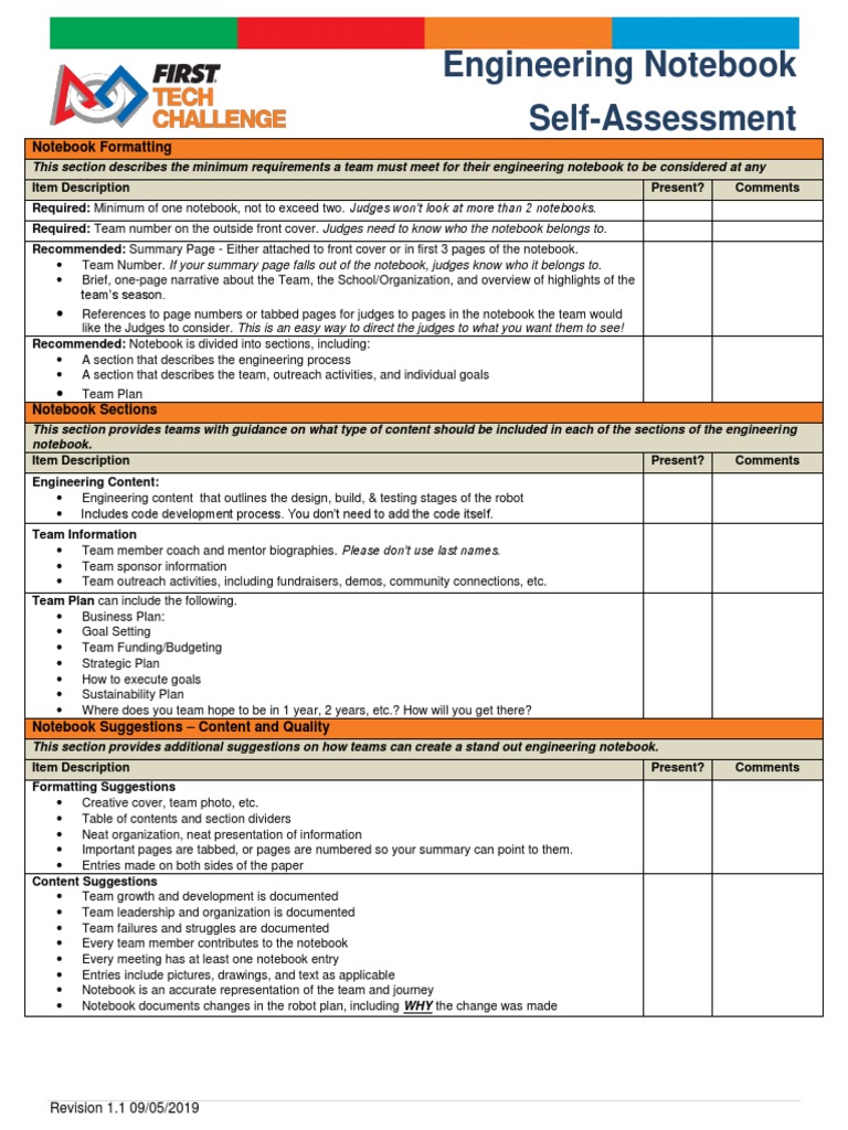 Engineering Notebook Requirements Guide | PDF | Notebook