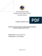 Relatório de estágio no comando municipal do Kilamba Kiaxi