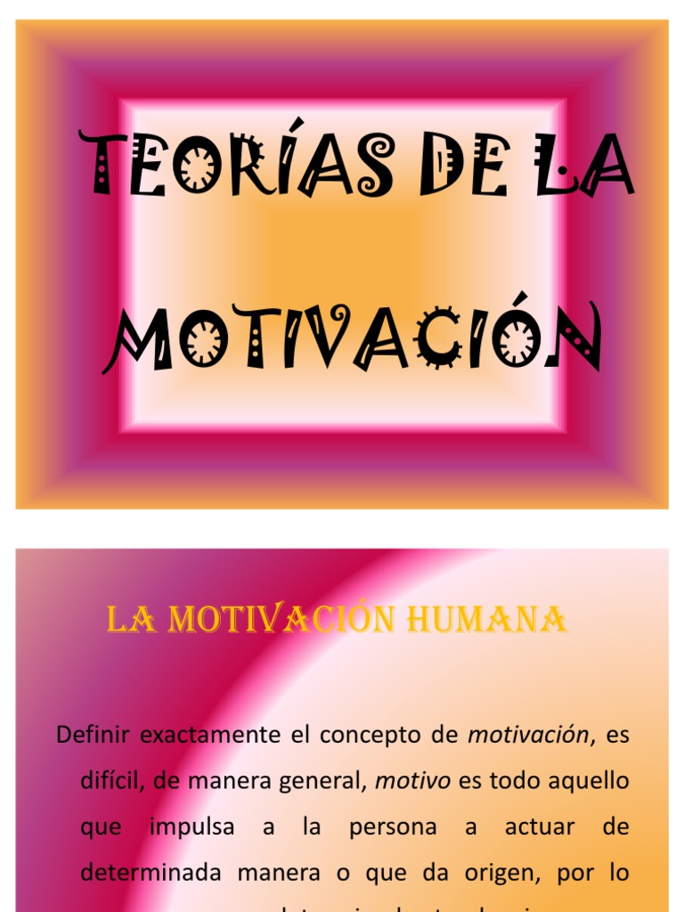 Teorias de La Motivacion | PDF | Motivación | Motivacional