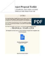 Project Proposal Toolkit: Templates, Samples and Guides