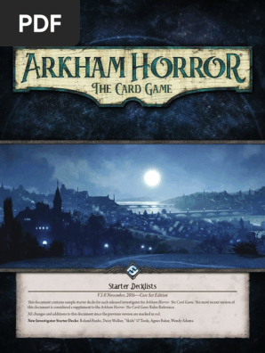 arkham horror card game deck lists LCG: Miguel de la Cruz Investigator Arkham Horror: The Card Game