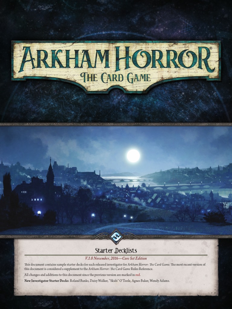 arkham horror the card game starter decks ARKHAM HORROR LCG: INVESTIGATOR STARTER DECKS – Gamers Paradise main image 1