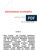 Managerial Economics - Unit 1 - Lecture 1