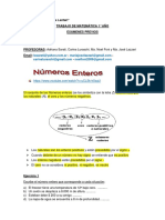 Matemática 1° Año EXÁMENES PREVIOS