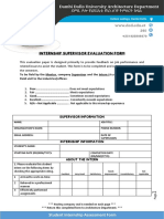 Internship Supervision Form