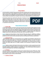 Money Market Instruments and Their Roles