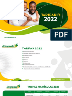 TARIFARIO 2022 - Comfamiliar