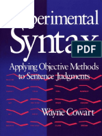 Experimental Syntax