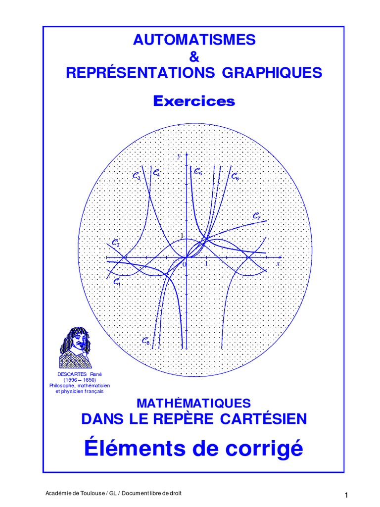 Automatismes Representations Graphiques Corrige v2 | PDF | Fonction ...