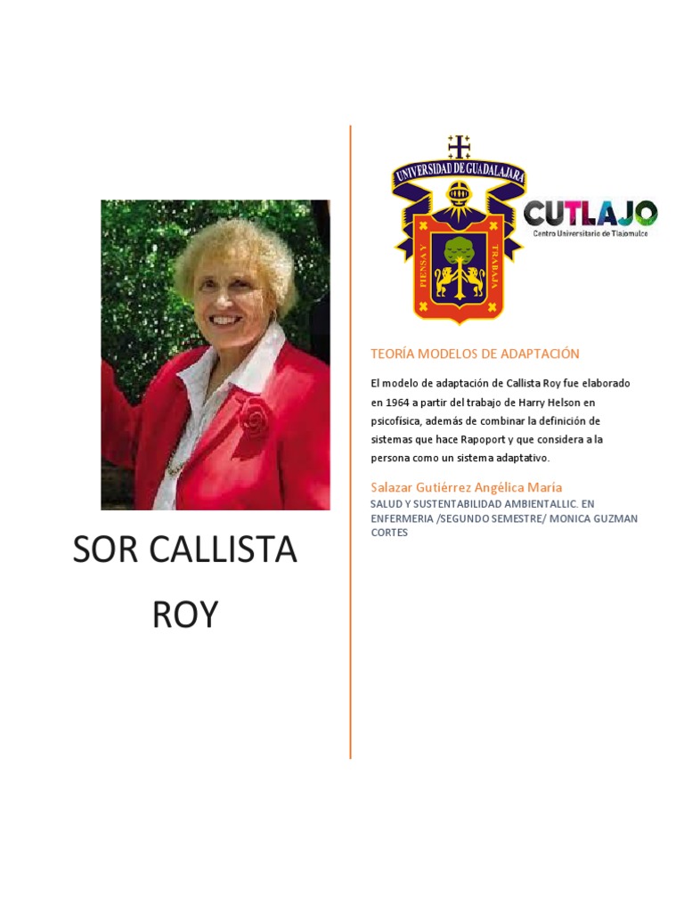Modelo de Adaptación de Callista Roy | PDF | Enfermería | Comportamiento