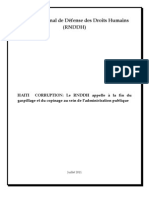 HAITI CORRUPTION: Le RNDDH Appelle À La Fin Du Gaspillage Et Du Copinage Au Sein de L'administration Publique