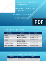 Aurora Events Schedule