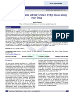 Assessment of Prevalence and Risk Factors of Dry Eye Disease Among Study Group
