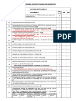 Checklist Concessão de Certificado de Registro Atualizado 31 03 2017